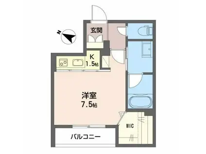 北陸鉄道浅野川線 七ツ屋駅 徒歩3分 3階建 築3年(1K/3階)の間取り写真