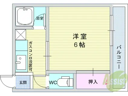 住吉アパート(1K/3階)の間取り写真