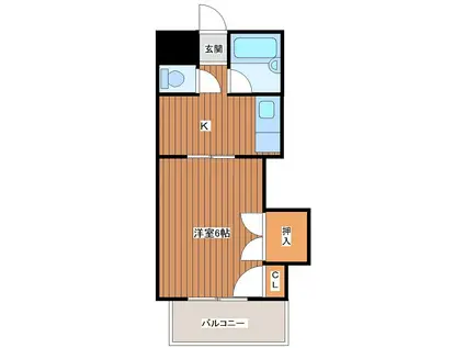 COLLECTION中崎I(1K/2階)の間取り写真