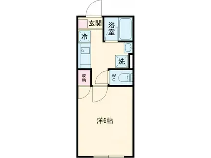 PLUME木更津(1K/2階)の間取り写真