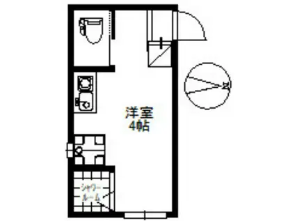 サークルハウス江古田弐番館(ワンルーム/1階)の間取り写真