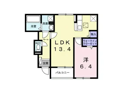 ＪＲ東海道本線 豊橋駅 徒歩33分 2階建 新築(1LDK/1階)の間取り写真