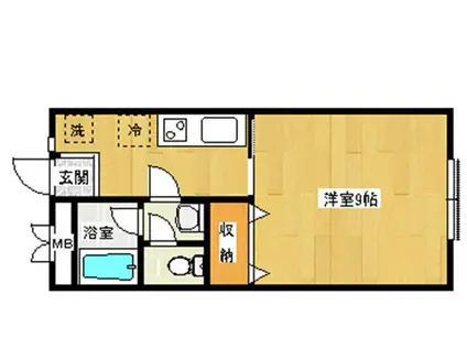 長澤マンション(1K/2階)の間取り写真