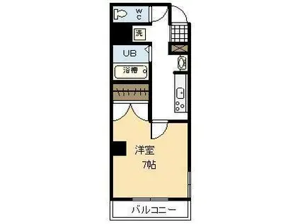 LINCA(1K/7階)の間取り写真