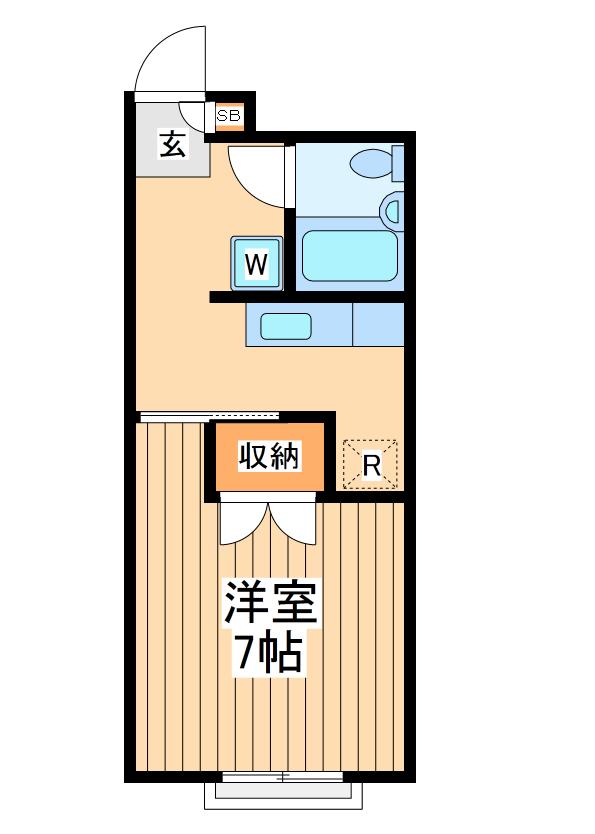 クローブハウス(1K/2階)の間取り写真