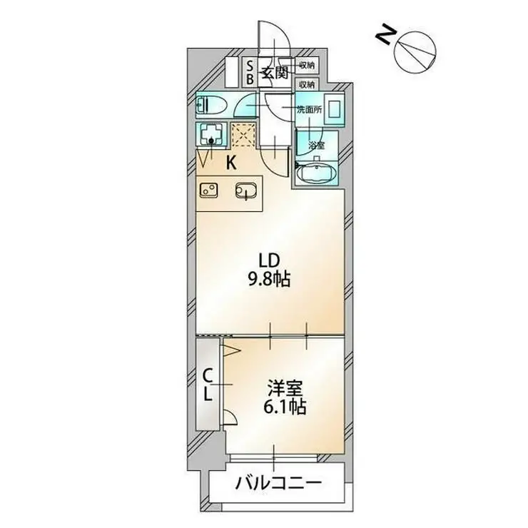 KDX千葉中央レジデンス 9階階 間取り