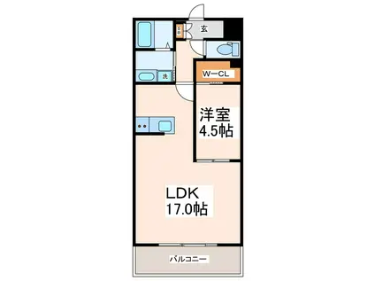 MTH GRANDE 新大江(1LDK/2階)の間取り写真