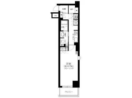 ファミール東京グランリッツ(1K/2階)の間取り写真