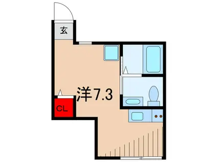 MAISON M(ワンルーム/1階)の間取り写真