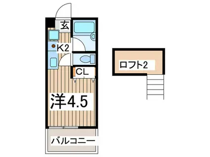 センターグリーン金沢(1K/1階)の間取り写真