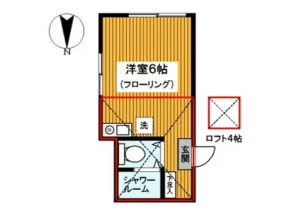 星川アルキメデス(1K/2階)の間取り写真