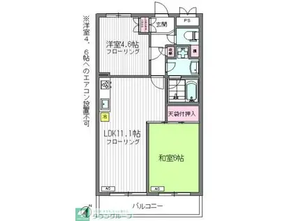 コーエイ日吉フラッツ(3DK/2階)の間取り写真