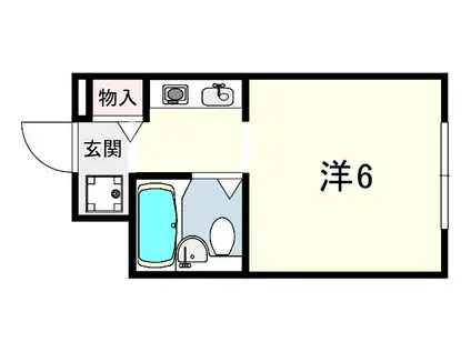 ロイヤルコート山本通(ワンルーム/1階)の間取り写真