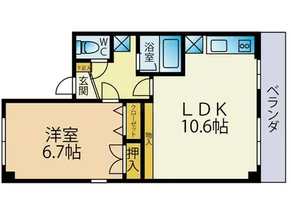 パープルビレッジ(1LDK/3階)の間取り写真