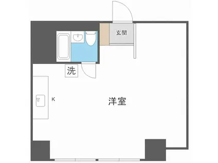 マジソンハイツ(ワンルーム/6階)の間取り写真