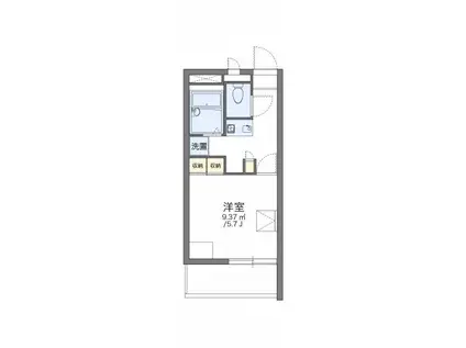 レオパレスクリプトメリア(1K/2階)の間取り写真