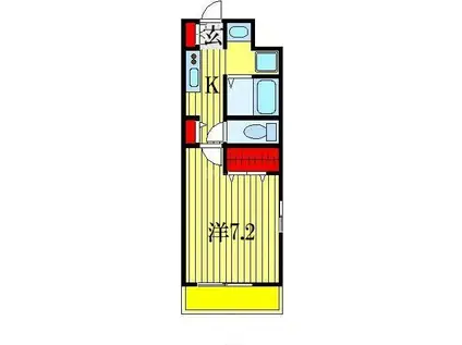 レジディア船橋II(1K/3階)の間取り写真