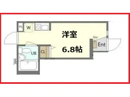 プラチナフォルム堀切菖蒲園(ワンルーム/1階)の間取り写真