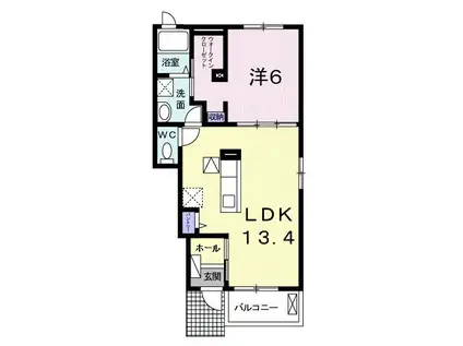 サンシャインA(1LDK/1階)の間取り写真