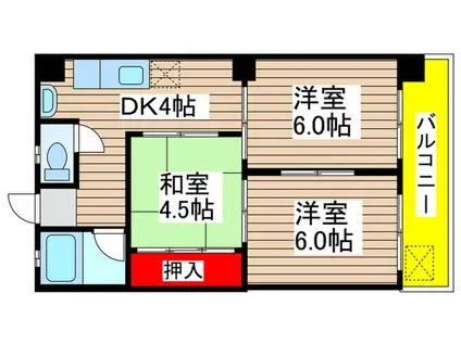 中村ビル(3DK/3階)の間取り写真