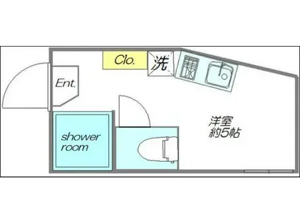 アーバンプレイス高田馬場ウエスト(ワンルーム/1階)の間取り写真