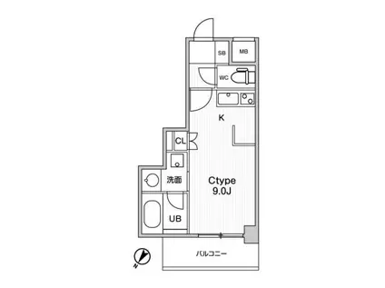 ジェーエムエフレジデンス町田(ワンルーム/5階)の間取り写真