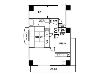 ウィンズステージ(2LDK/8階)の間取り写真