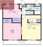 ジュネス高安(2LDK/3階)の間取り写真