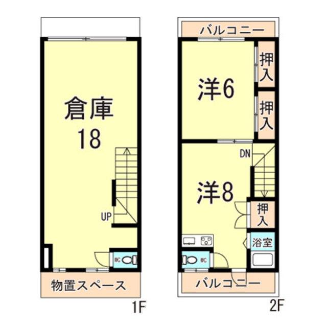 苅藻通3丁目マンション(1DK/1階)の間取り写真