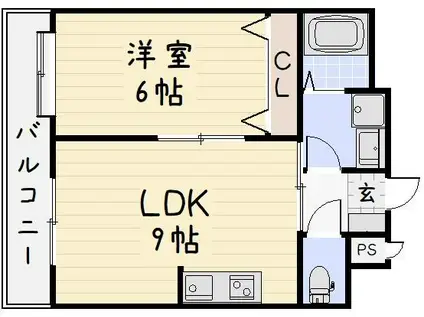 チャペルコンサート(1LDK/11階)の間取り写真