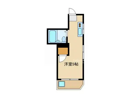 トップヒル早稲田(1K/2階)の間取り写真