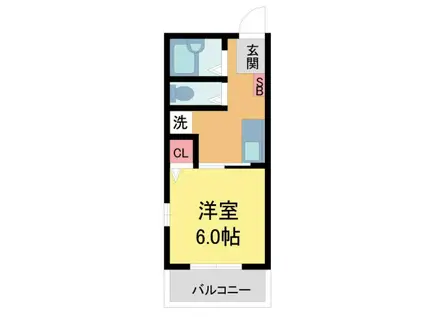 スターハイツ壱番館(1K/1階)の間取り写真