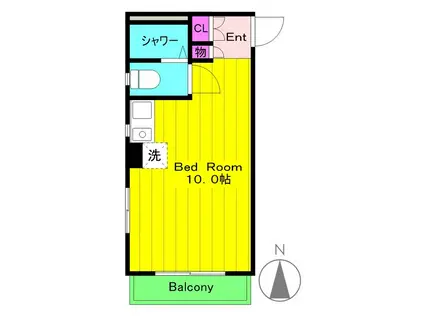 サンパレス生田(ワンルーム/3階)の間取り写真