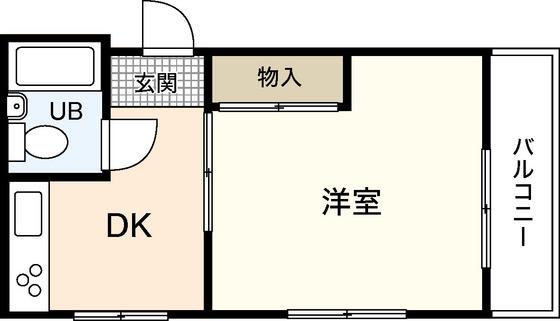住吉藤野ビル(1K/3階)の間取り写真
