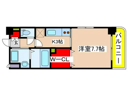 アルベ-ル向ヶ丘(1K/5階)の間取り写真