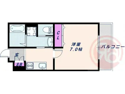 GROOVE住吉(1K/3階)の間取り写真