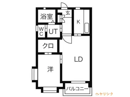 詩季乃郷 B(1LDK/2階)の間取り写真