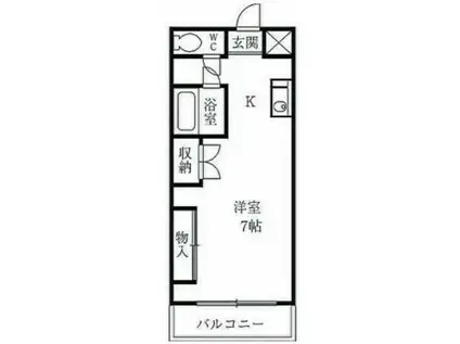 マンションマスヤ(1K/1階)の間取り写真