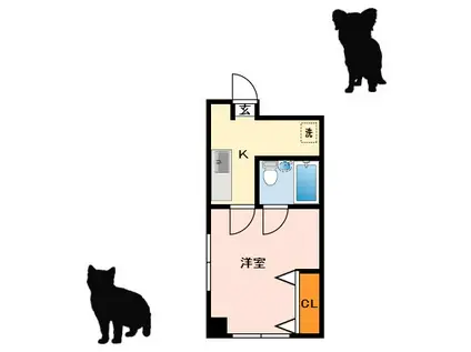 スペリオール学園前(1K/3階)の間取り写真