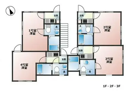 ZEST西新井本町(ワンルーム/3階)の間取り写真