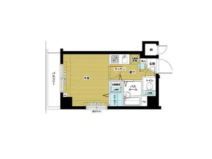 トーシンフェニックス八丁堀(1K/6階)の間取り写真