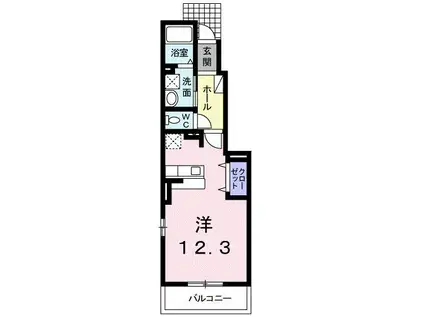 アルカンシエル(1K/1階)の間取り写真