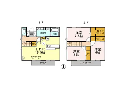 ピチカート浅間(3LDK/1階)の間取り写真