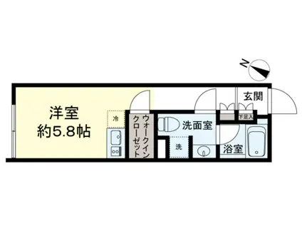 ALUK K&65287S(ワンルーム/1階)の間取り写真