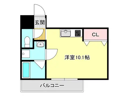 TKマンションV(ワンルーム/1階)の間取り写真