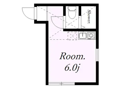 ユナイト桜本ラヴロック(ワンルーム/1階)の間取り写真