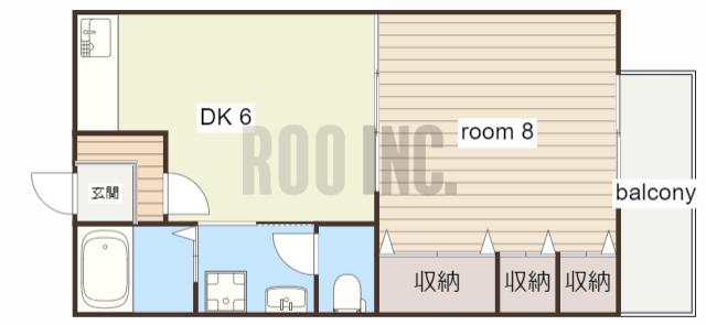 アンダンテ(1DK/1階)の間取り写真