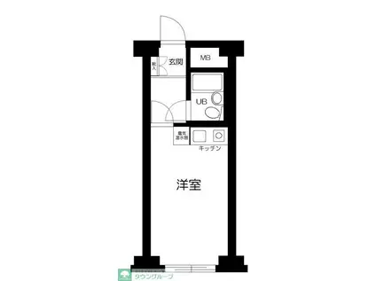 ダイアパレス石神井公園(ワンルーム/9階)の間取り写真
