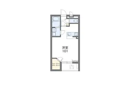 レオネクストTYD雪谷(1K/2階)の間取り写真