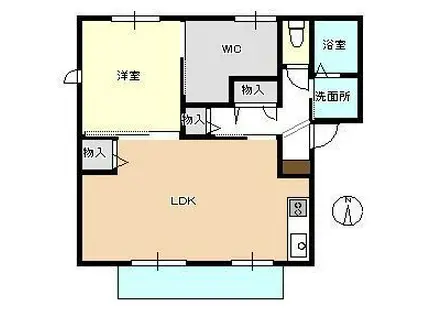 セントラルヴィラI(1LDK/2階)の間取り写真